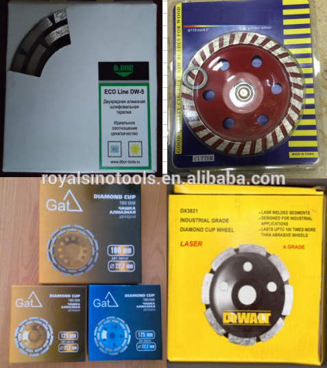 rough grinding cold pressed golden factory supplier diamond cup grinding wheel
