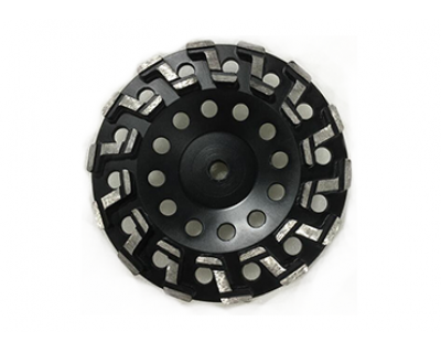 Laser welded diamond cup grinding wheel