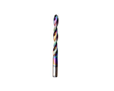 Rainbow coated DIN338 fully ground HSS twist drill